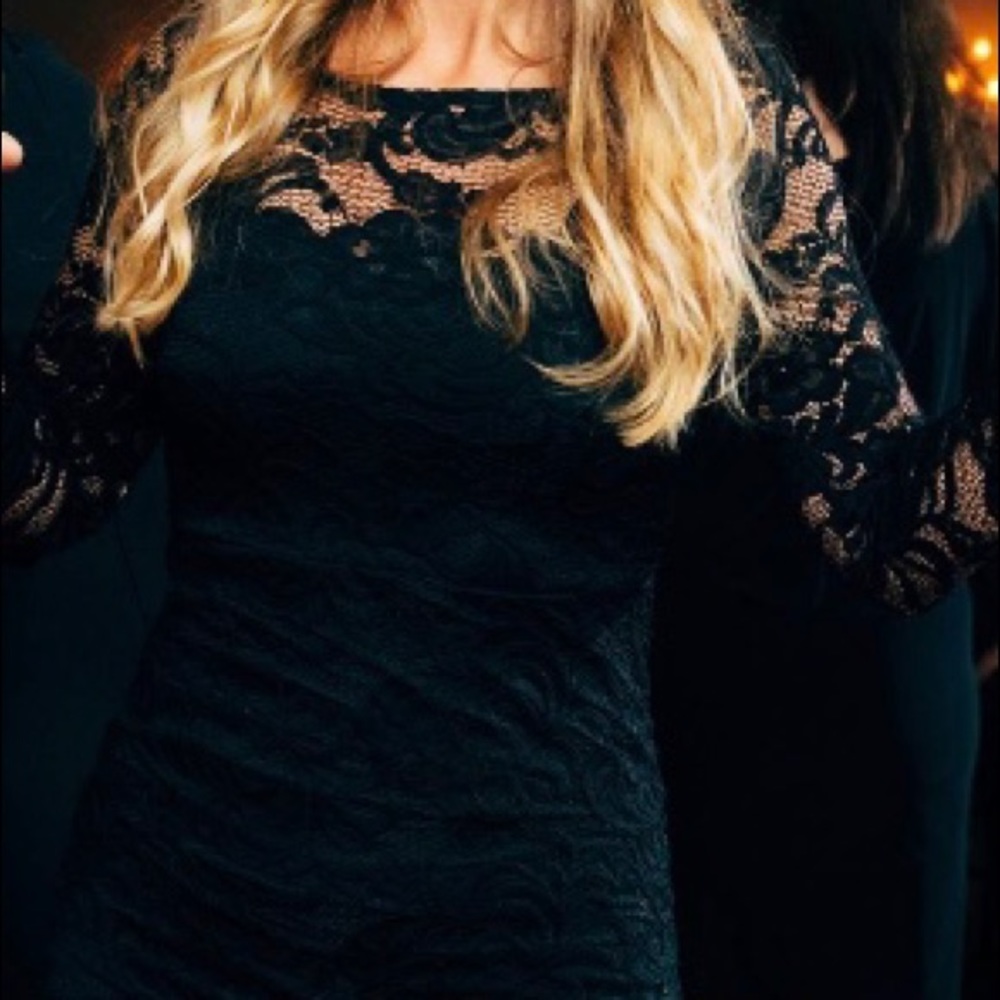 Black lace dress